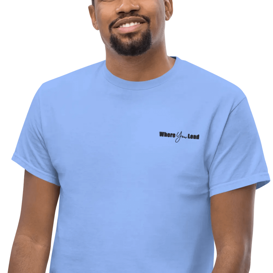 Where you Lead Embroidered Cotton Tee product image (6)