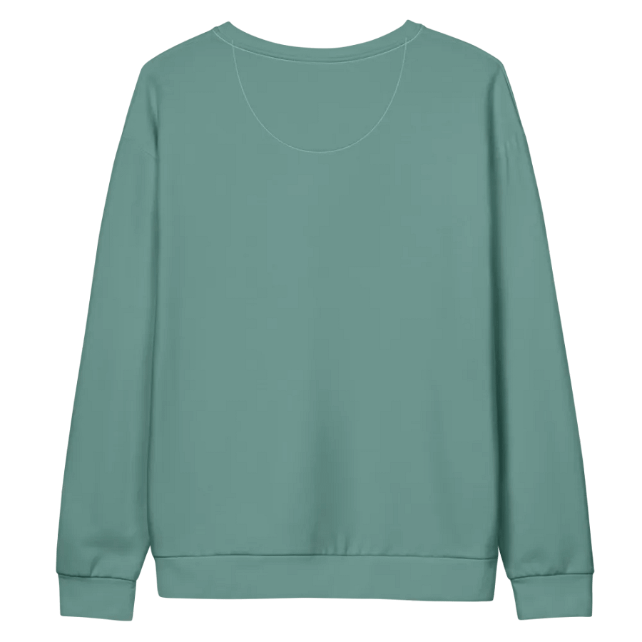 Plain Medium Teal Green Soft Summer Unisex Recycled Polyester Heavyweight Premium Sweatshirt by Treasure Pie product image (12)