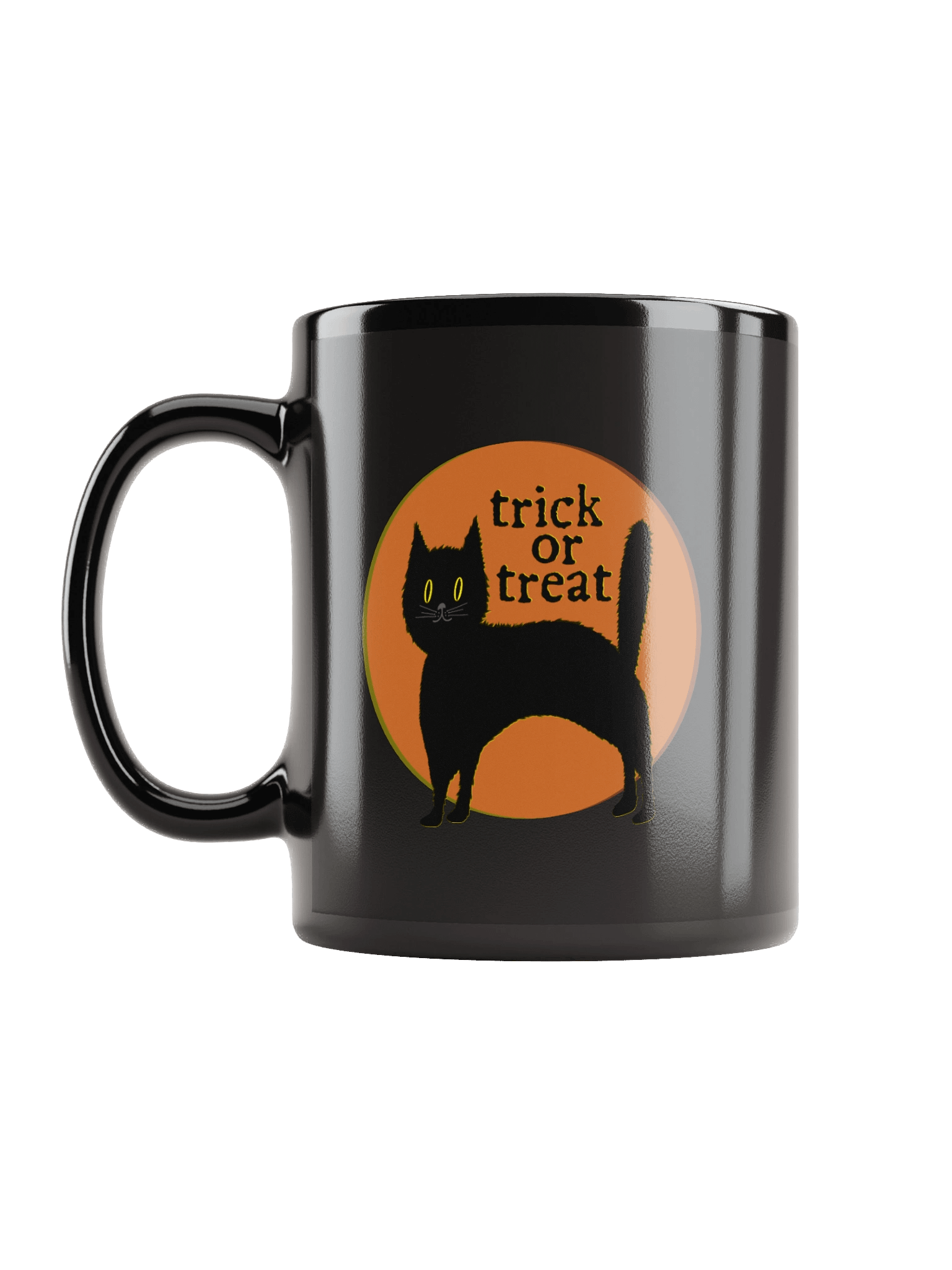 Black Cat Halloween Trick or Treat – Mug product image (6)