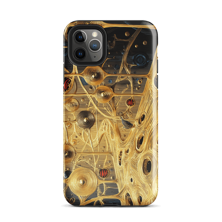 Golden Neural Pathways iPhone Tough Case product image (2)