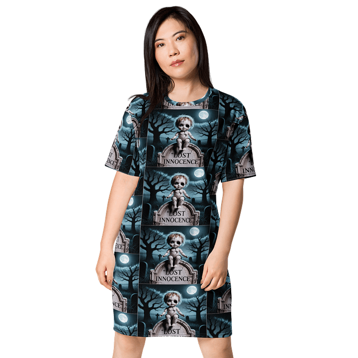 Midnight Veil Designs Gothic Fantasy 'Lost Innocence' All-Over Print T-Shirt Dress product image (1)