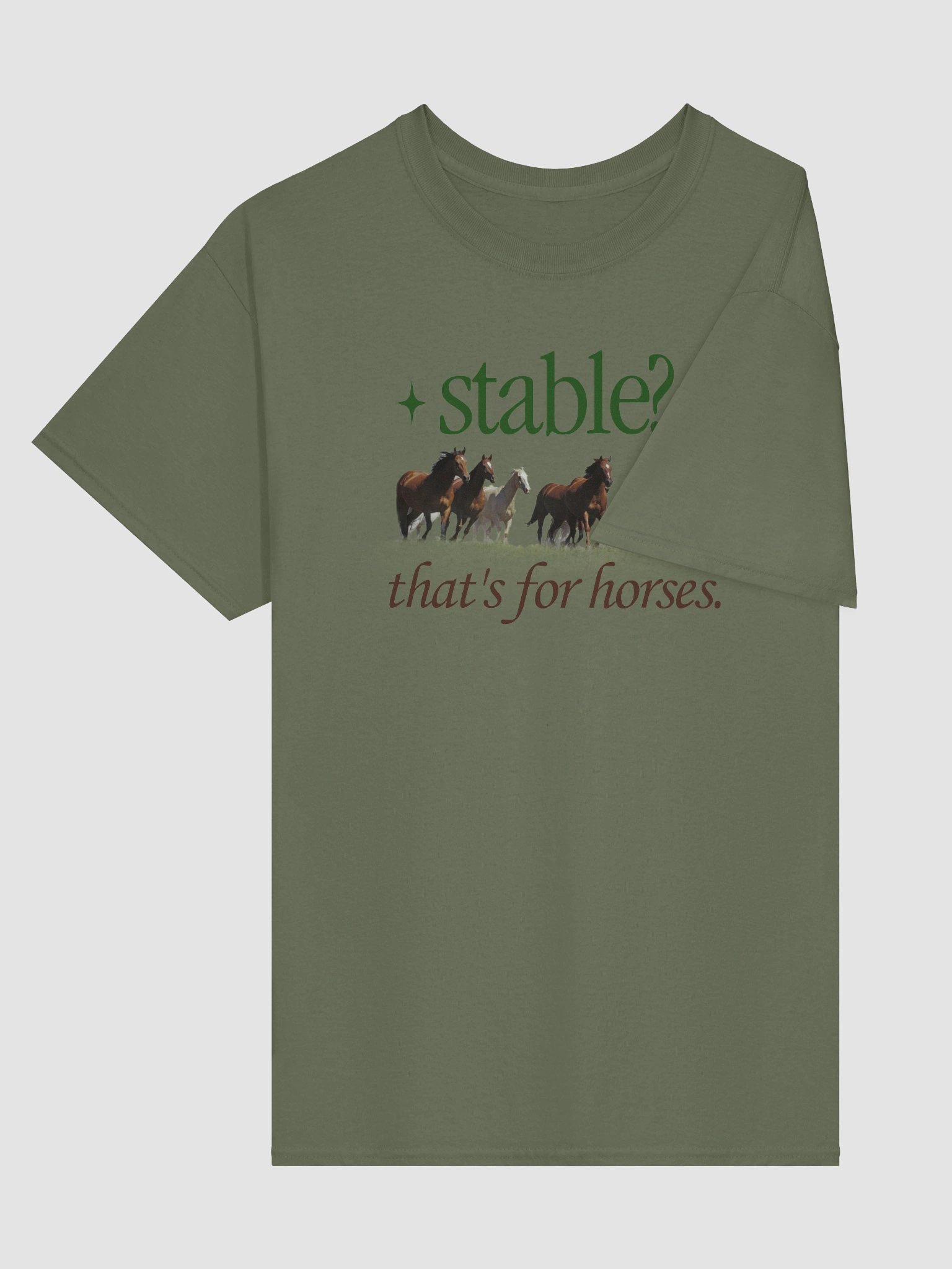 Stable? That's for horses T-shirt product image (17)