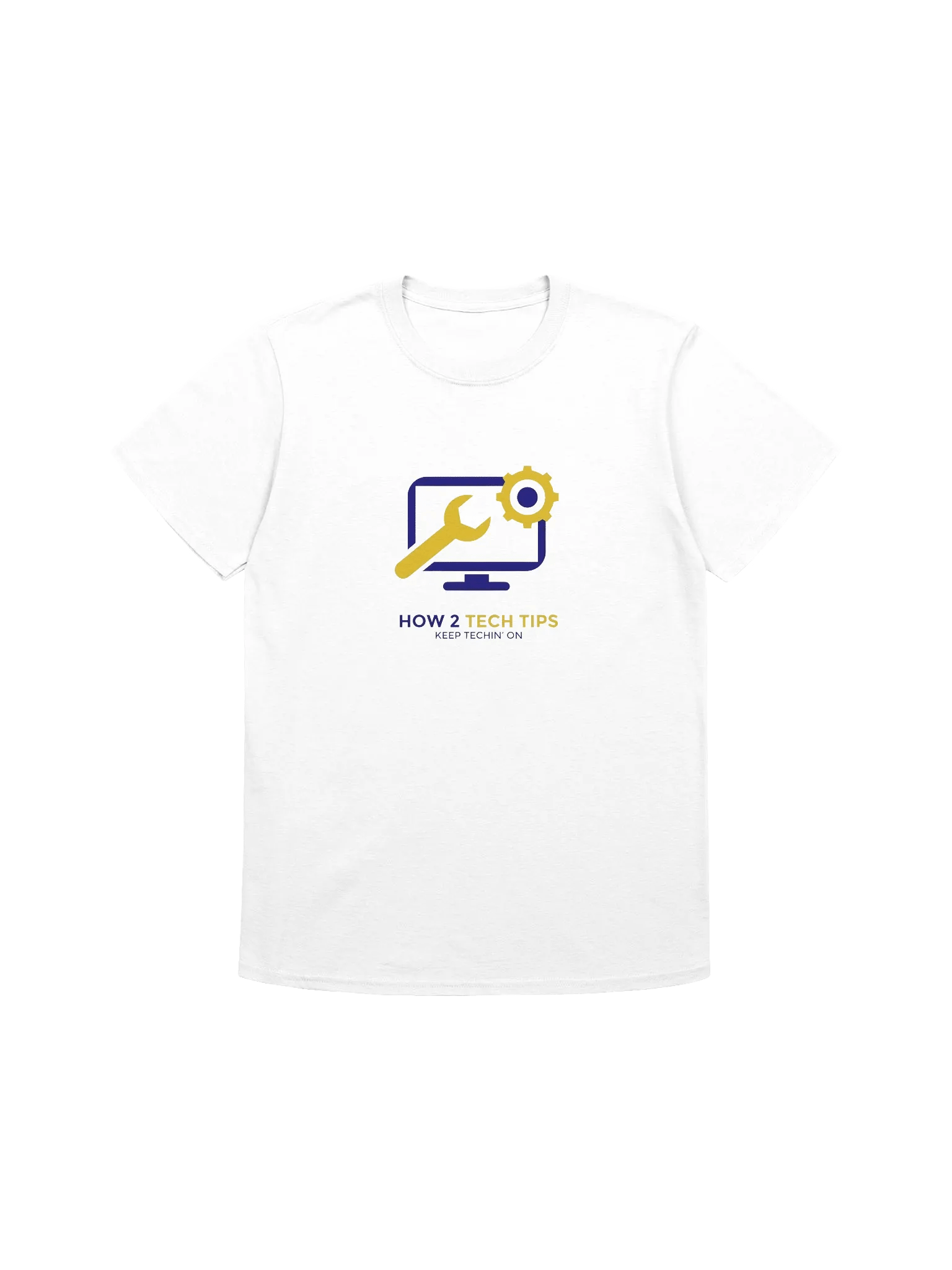 How2TechTips White T-Shirt Logo product image (1)