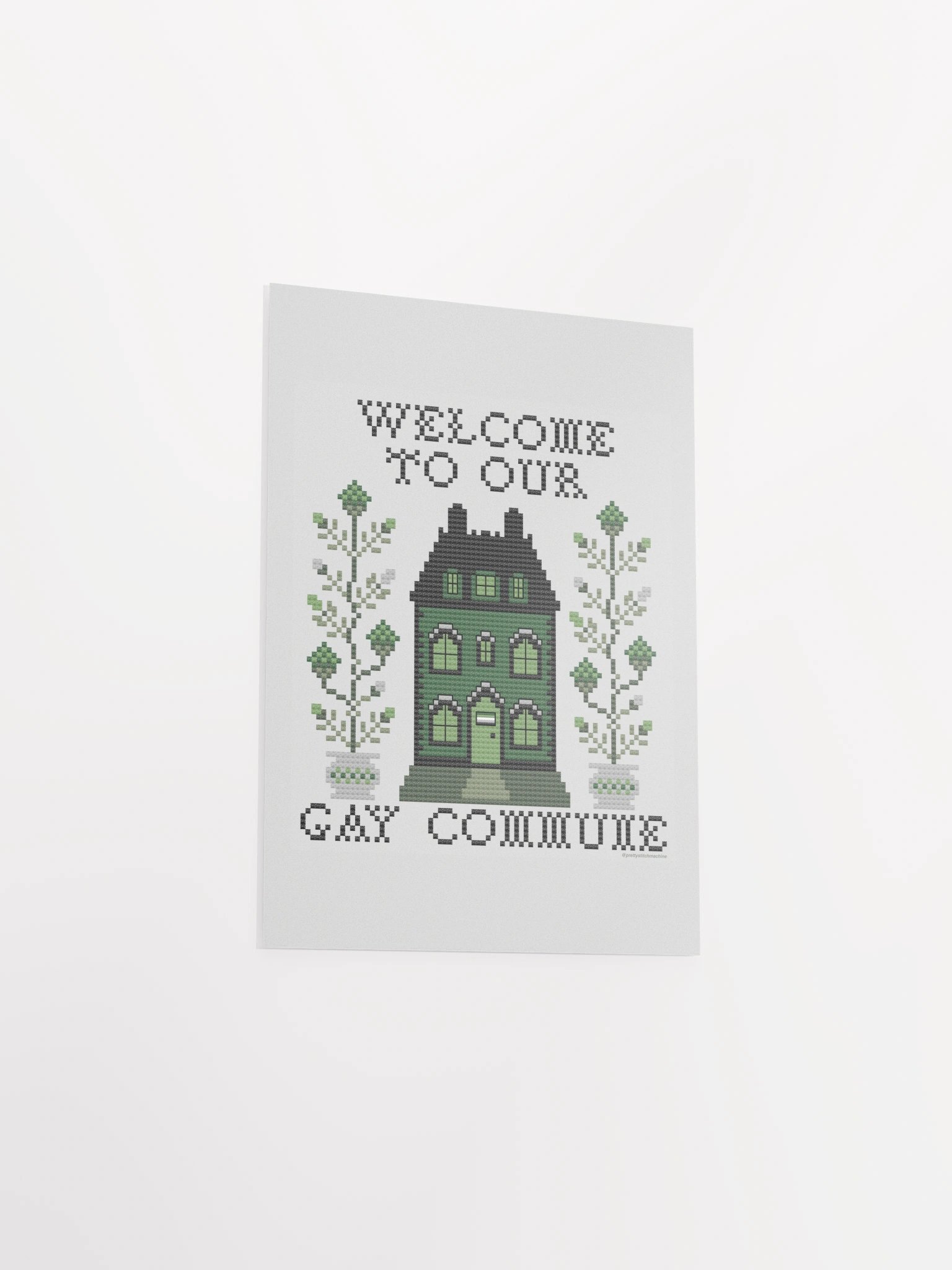 Welcome to Our Gay Commune Print - Aromantic Flag product image (3)