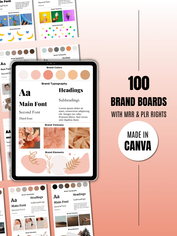 MRR/PLR Brand Board Templates in Canva product image (1)