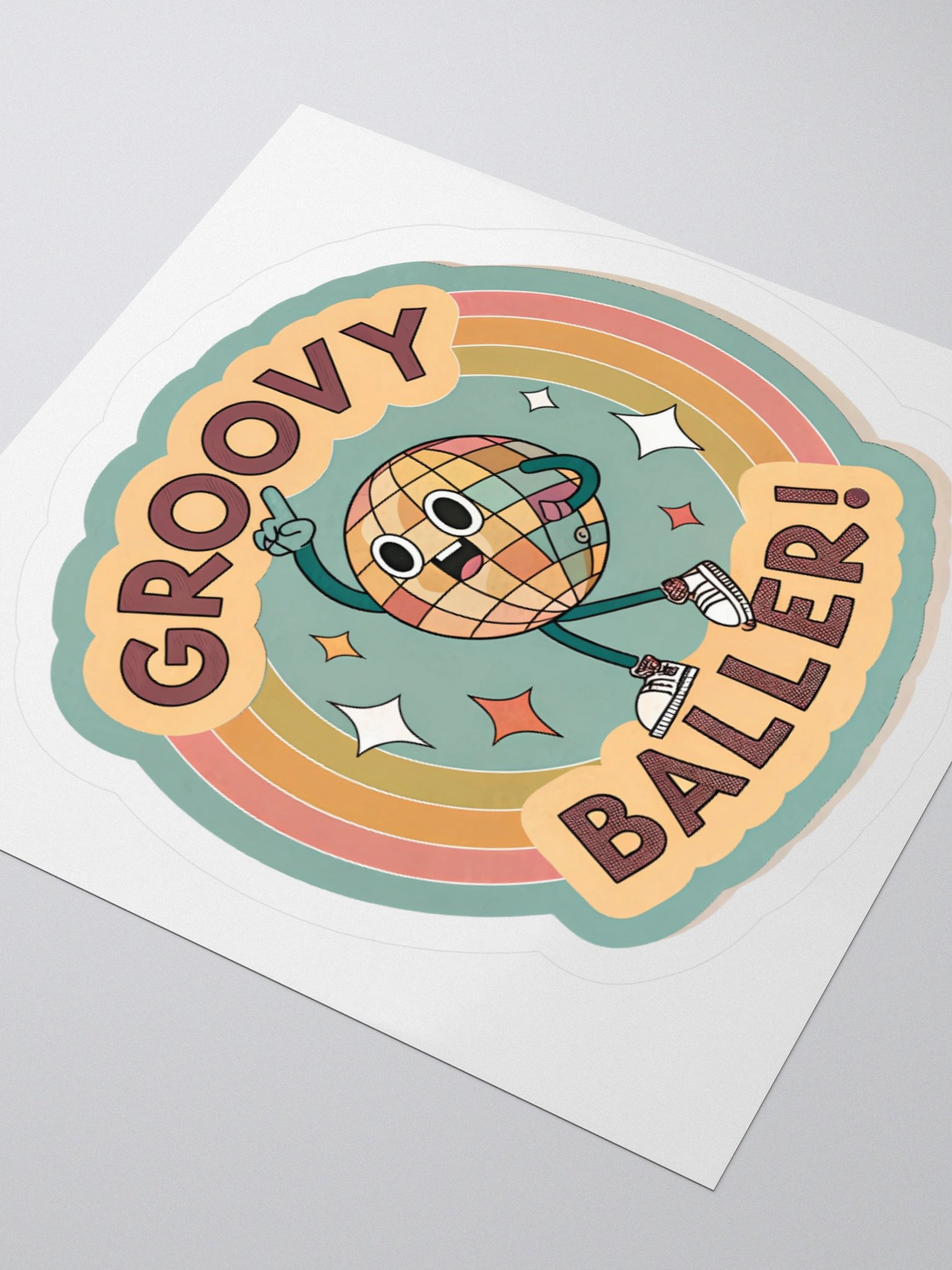 Groovy Baller Kiss Cut Stickers product image (3)