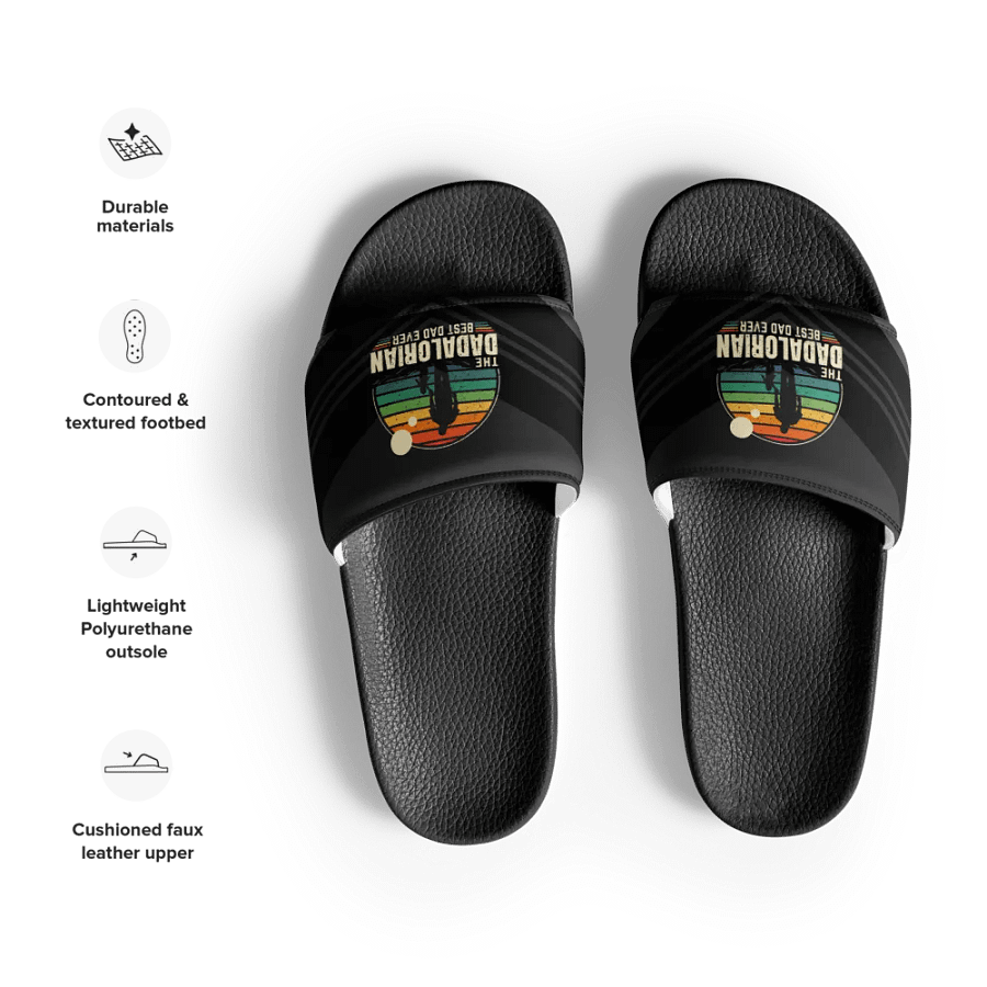 Sunset Dadalorian Best Dad Ever - Men's Slides product image (4)