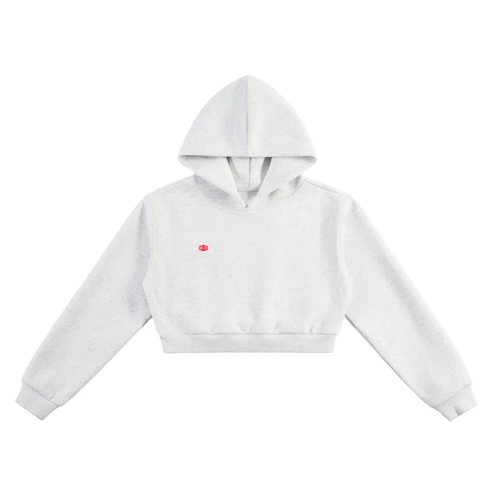 NARVI FLOTIN® EVERYGRAYS ESSENTIALS WOMENS FLEECE CROPPED HOODIE product image (1)