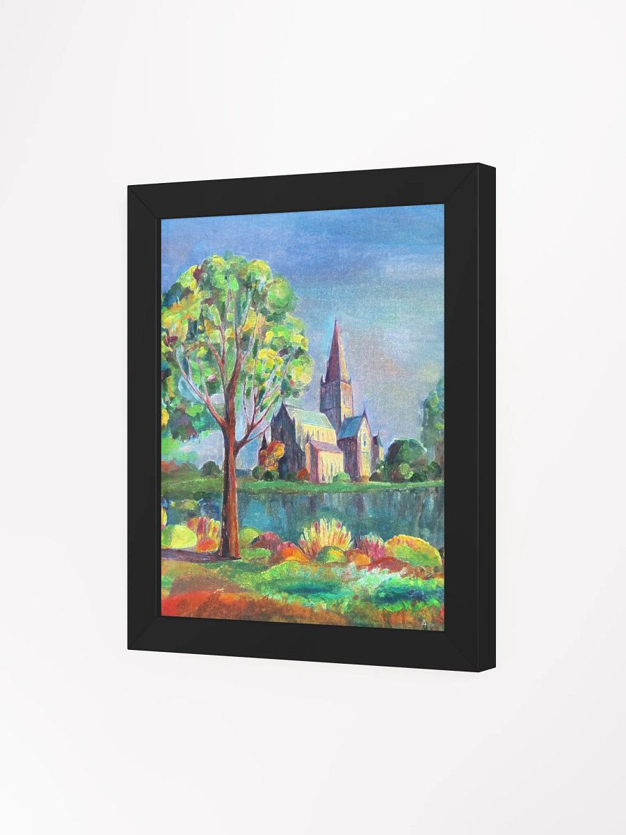 Vibrant Ayous Wood Framed Matte Poster - Gothic Architecture product image (8)