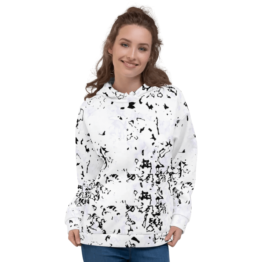 Abstract Nearly Monochrome Unisex Pull Over Hoodie product image (5)