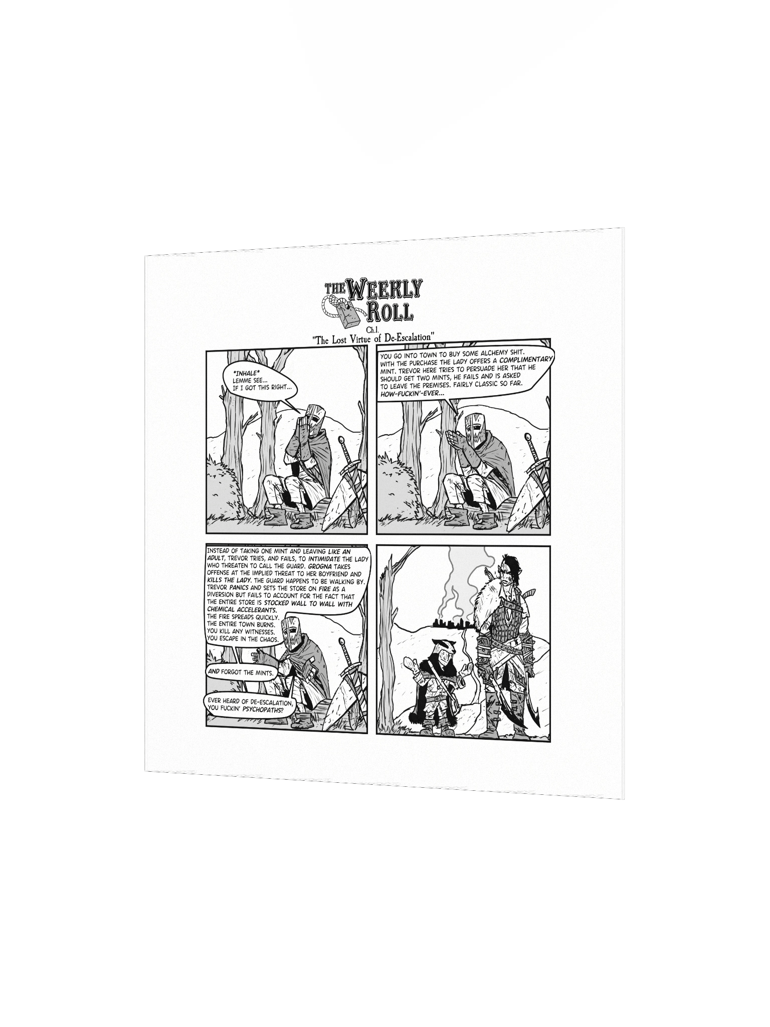 The Weekly Roll Ch. 1. Print Square product image (2)