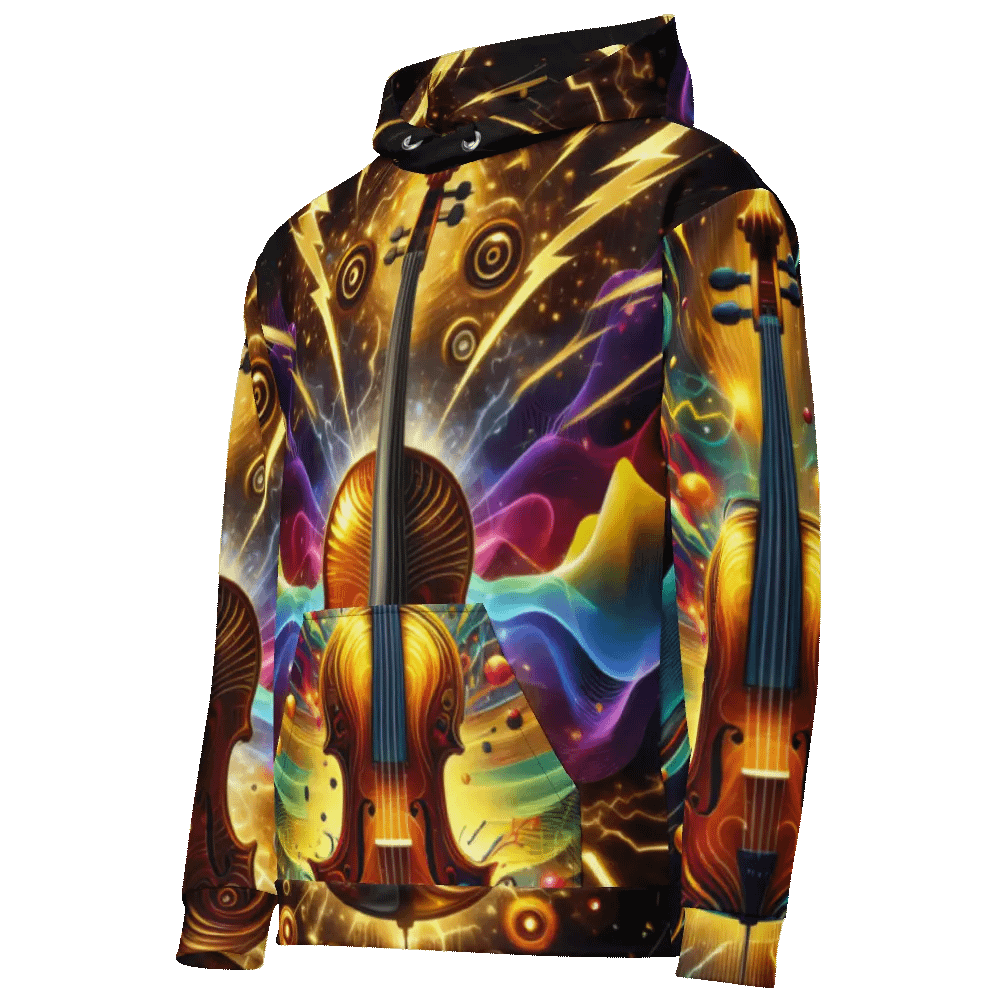 Cello Musical Instrument - All-Over Unisex Hoodie #4 product image (6)
