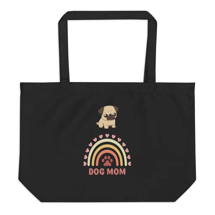 Rainbow Pug Dog Mom Tote product image (1)