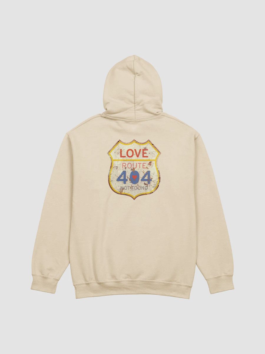 Vintage Love Route 404 Not Found Hoodie (Back Side), Cozy Sweatshirt for Road Trip Lovers, Perfect Gift for Friends, Valentine's Day product image (43)