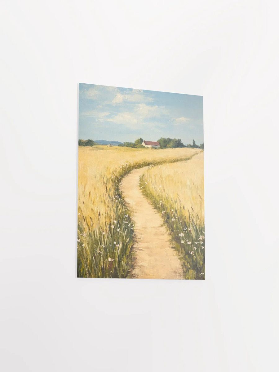 Golden Wheat Fields - Serene Farmhouse Landscape Art product image (23)