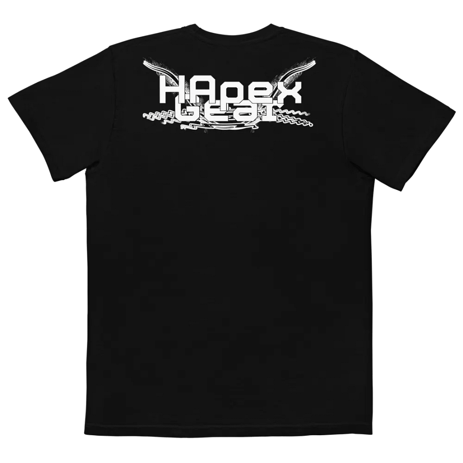 Unisex Garment-Dyed Pocket T-Shirt - White HApex Gear Black Logo product image (5)