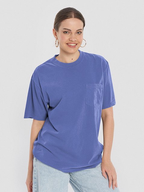 Photo showing Unisex Garment-Dyed Pocket T-Shirt
