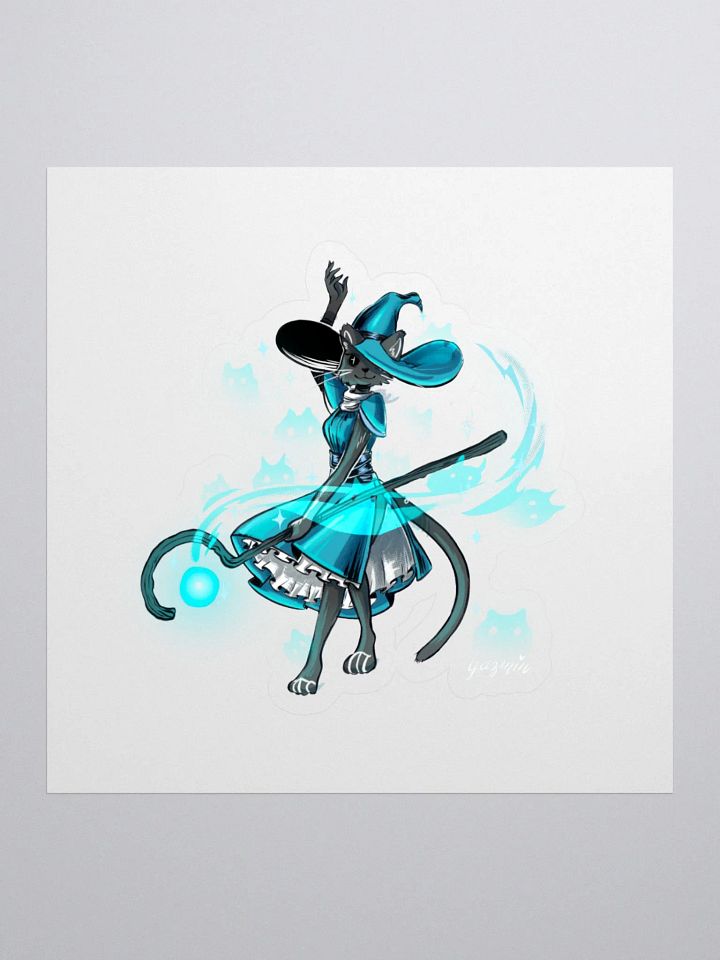 Enchanted Adventures: Cat Witch Art Sticker product image (1)