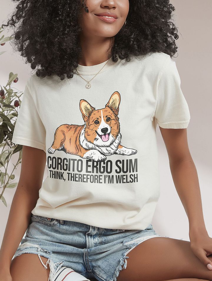 Corgito Ergo Sum T-Shirt of a Pembroke Welsh Corgi | Funny T-Shirt for Herding Dog Paw-rents product image (14)