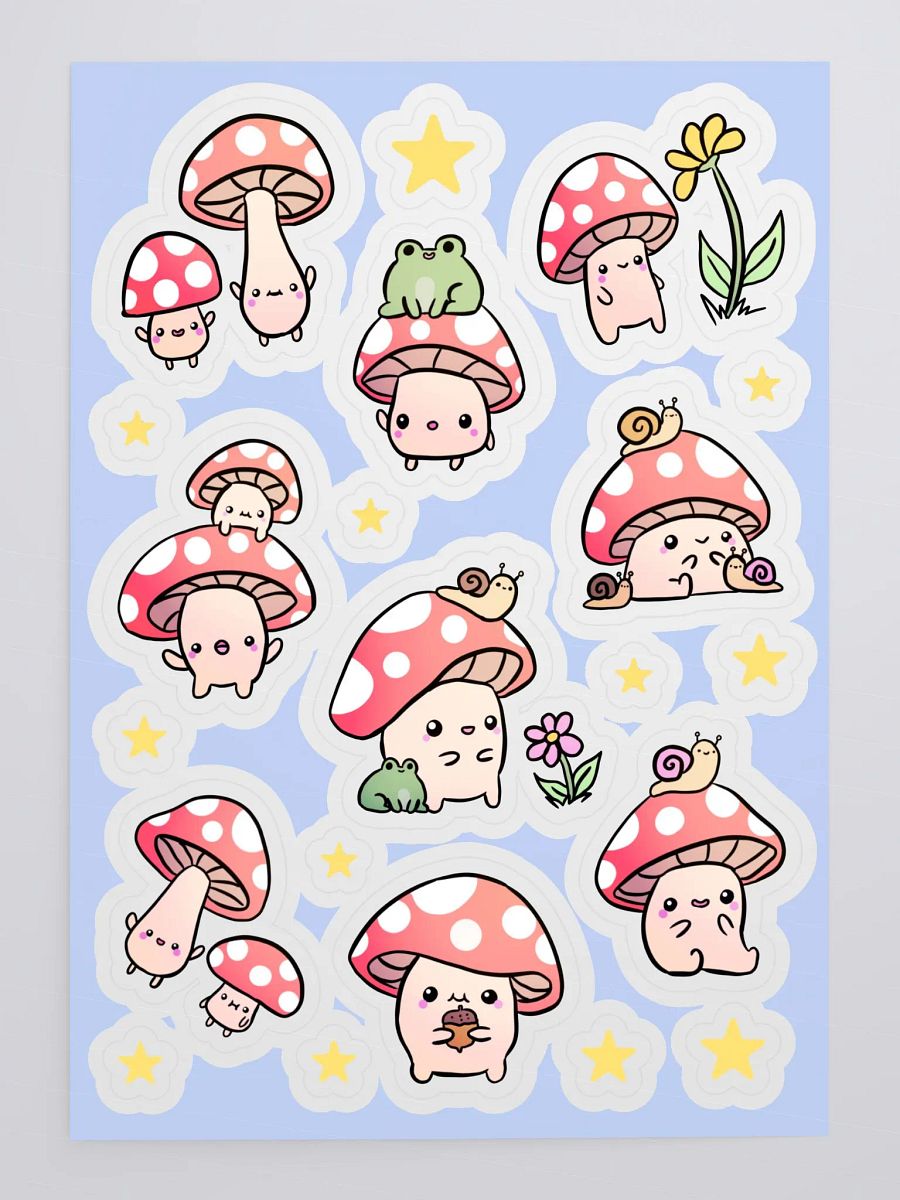 Whimsical Mushroom and Friends Sticker Sheet product image (4)