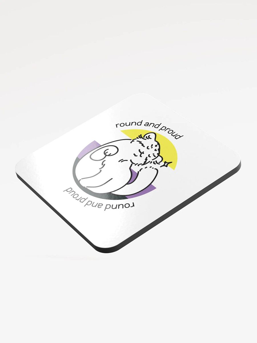 Round and Proud Manul Nonbinary Version - Coaster product image (3)