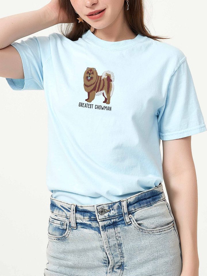 Greatest Chowman T-Shirt(Embroidered) of a Chow Chow(Brown) product image (2)