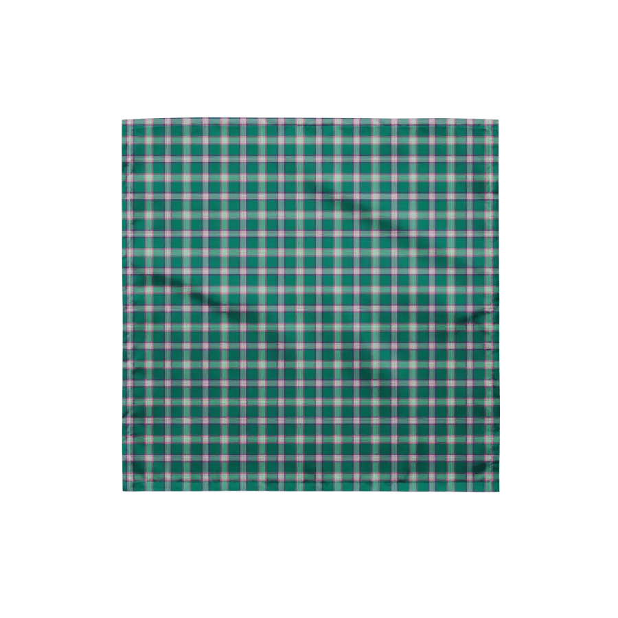 Emerald Green and Purple Plaid Bandana product image (4)