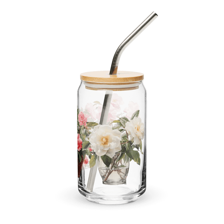 Camellia Blossom Glass Can Sipper product image (2)