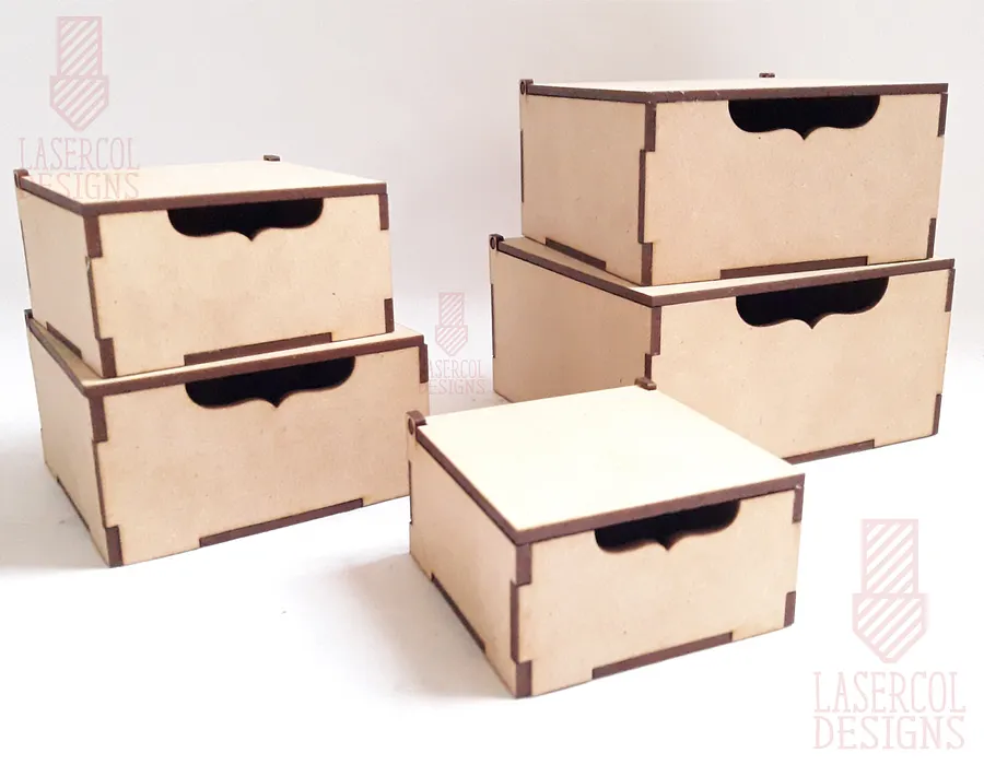 Boxes Bundle (Set 1-2-3-4) - Laser Cut Files product image (7)