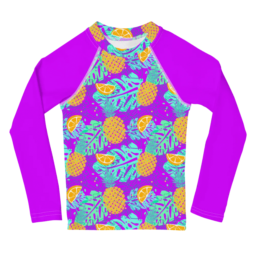 Tropical Citrus Splash Kids Rash Guard product image (3)