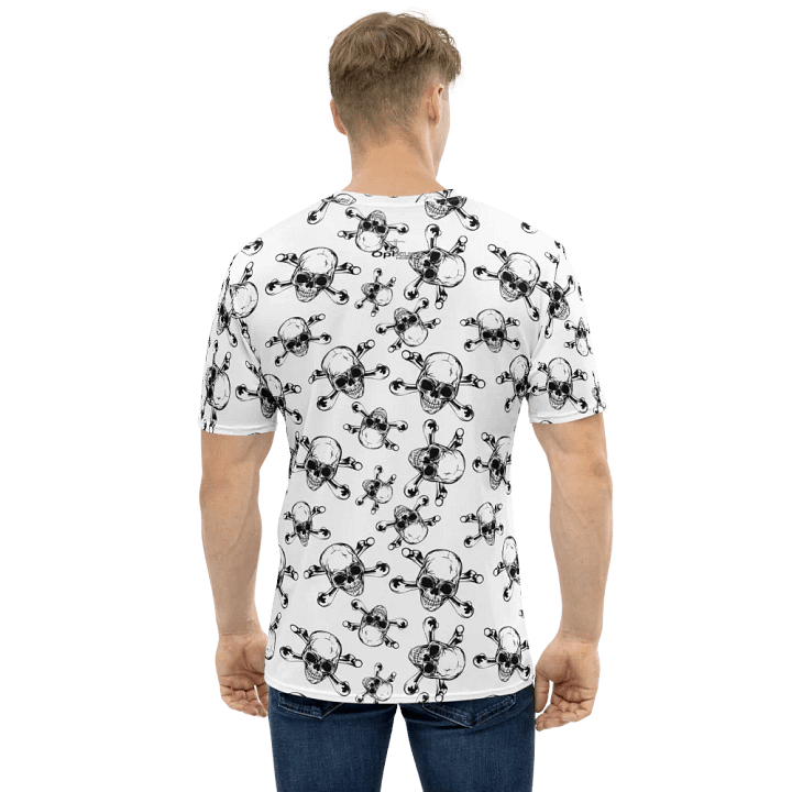 Skull & Bones - White - All-Over Print Crew Neck T-Shirt product image (2)