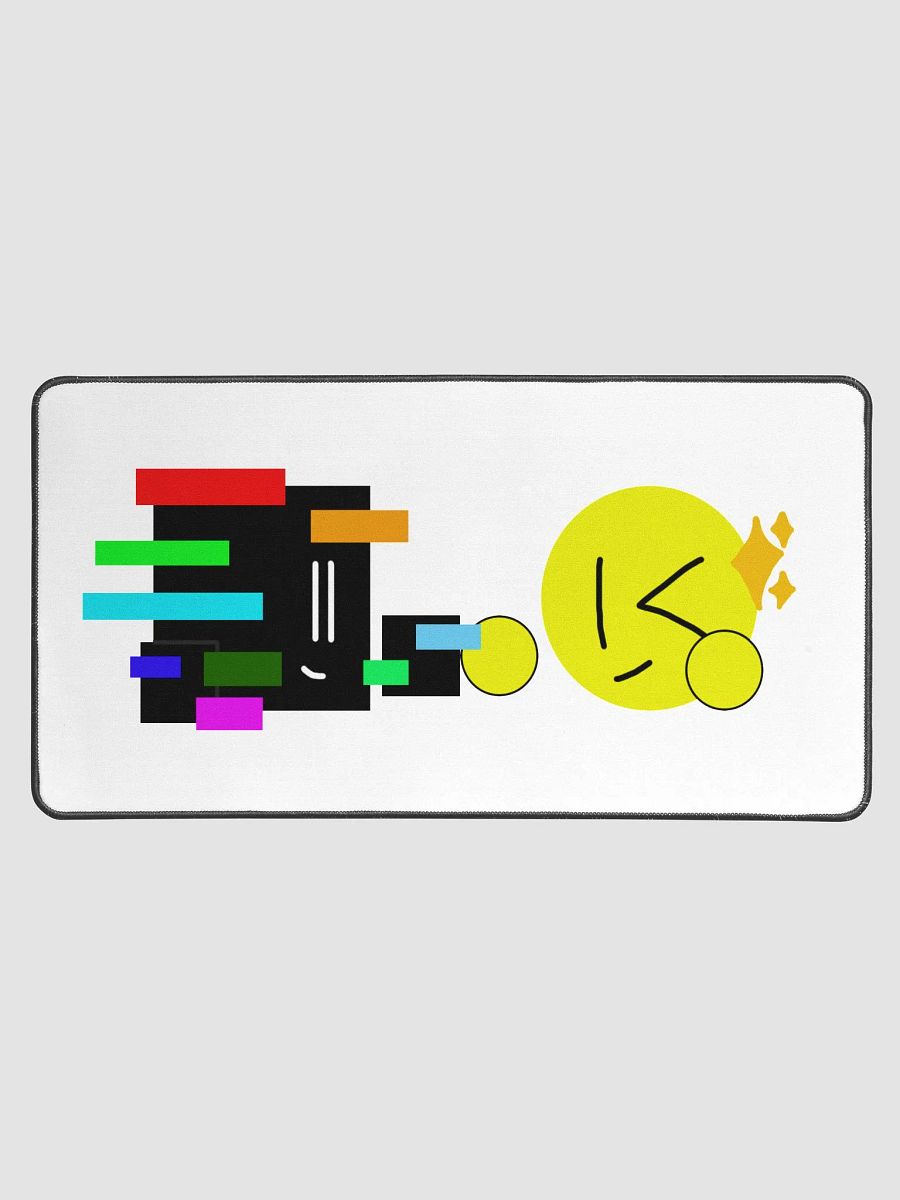 Bobby & Glitchy (Fist Bump) Desk Mat product image (1)