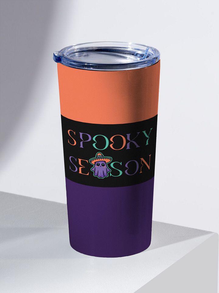 Spooky Season Sombrero Ghost Colorful 20oz Stainless Steel Tumbler product image (2)