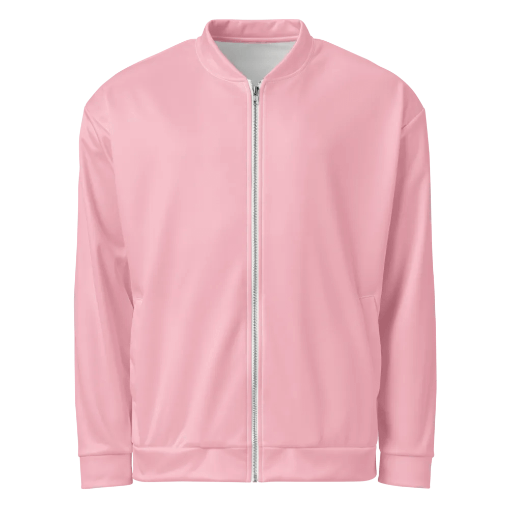 Plain Color Pink Bomber Jacket product image (1)