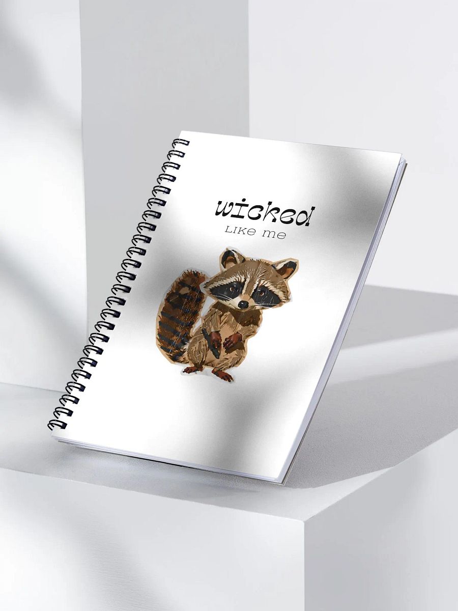 Stylish Raccoon Spiral Notebook product image (3)