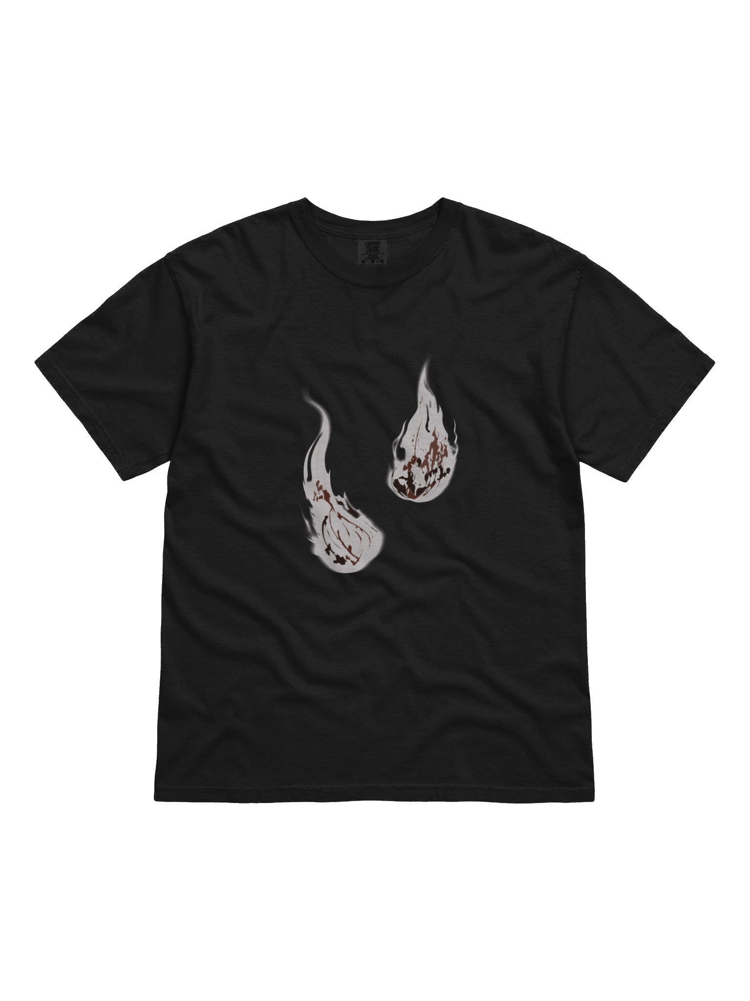 JJK Black T-Shirt White Flame Alternative product image (1)