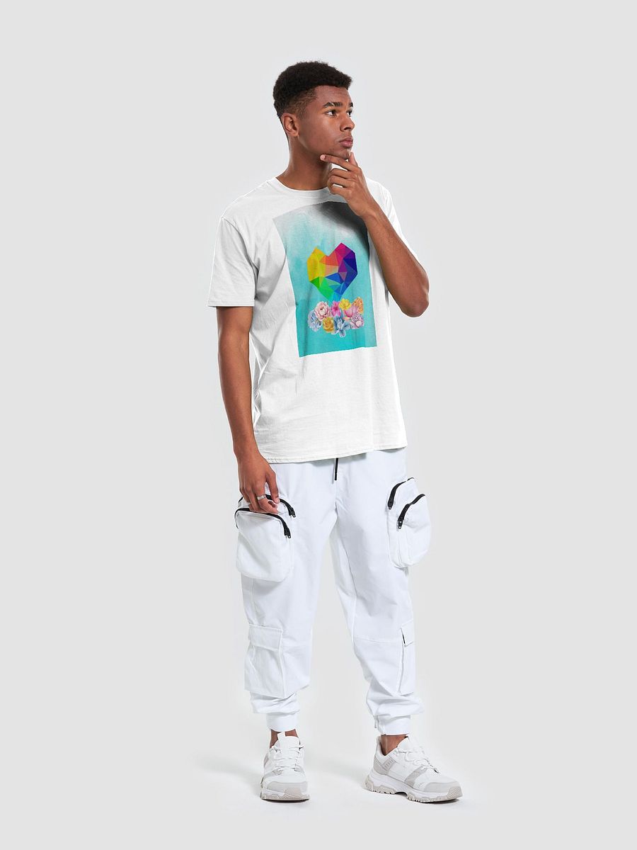 Crystal Heart and Floral Fusion T-shirt - Unisex - 100% Cotton product image (7)