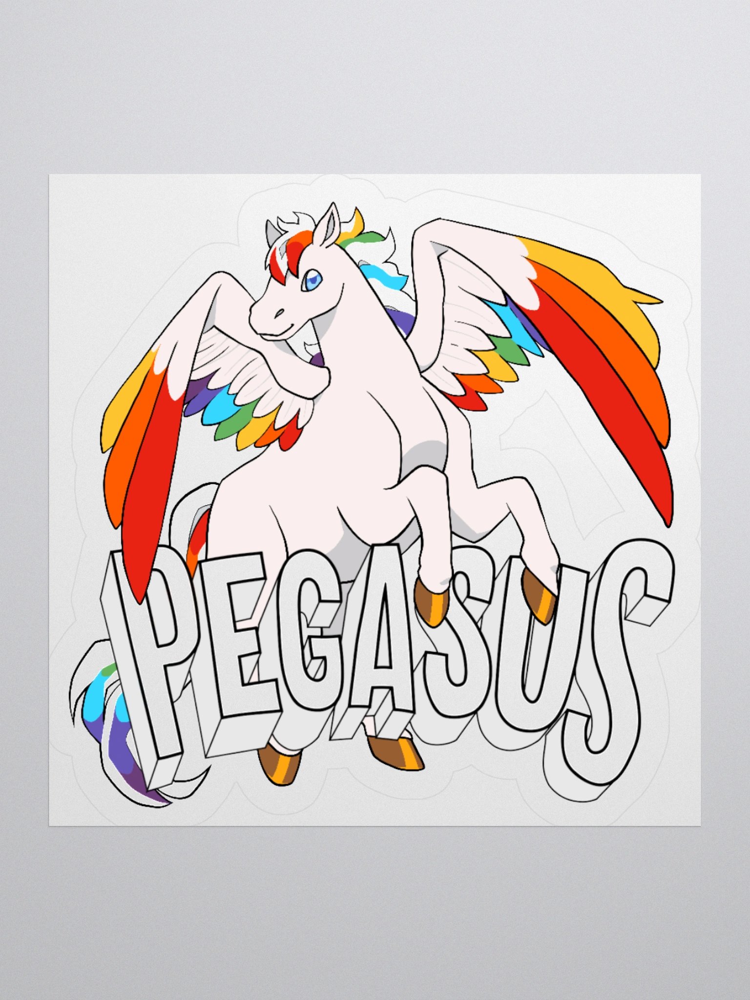 Rainbow Pegasus Kiss Cut Stickers product image (3)