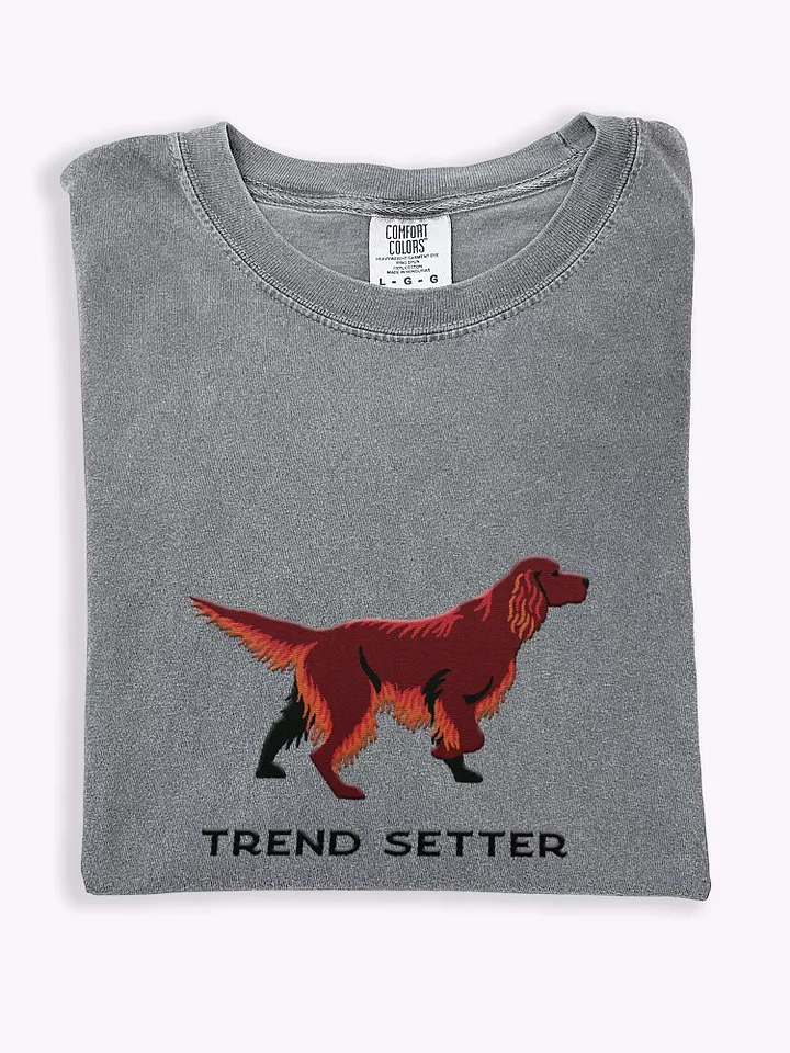 Trend Setter T-Shirt(Embroidered) of an Irish Setter product image (1)