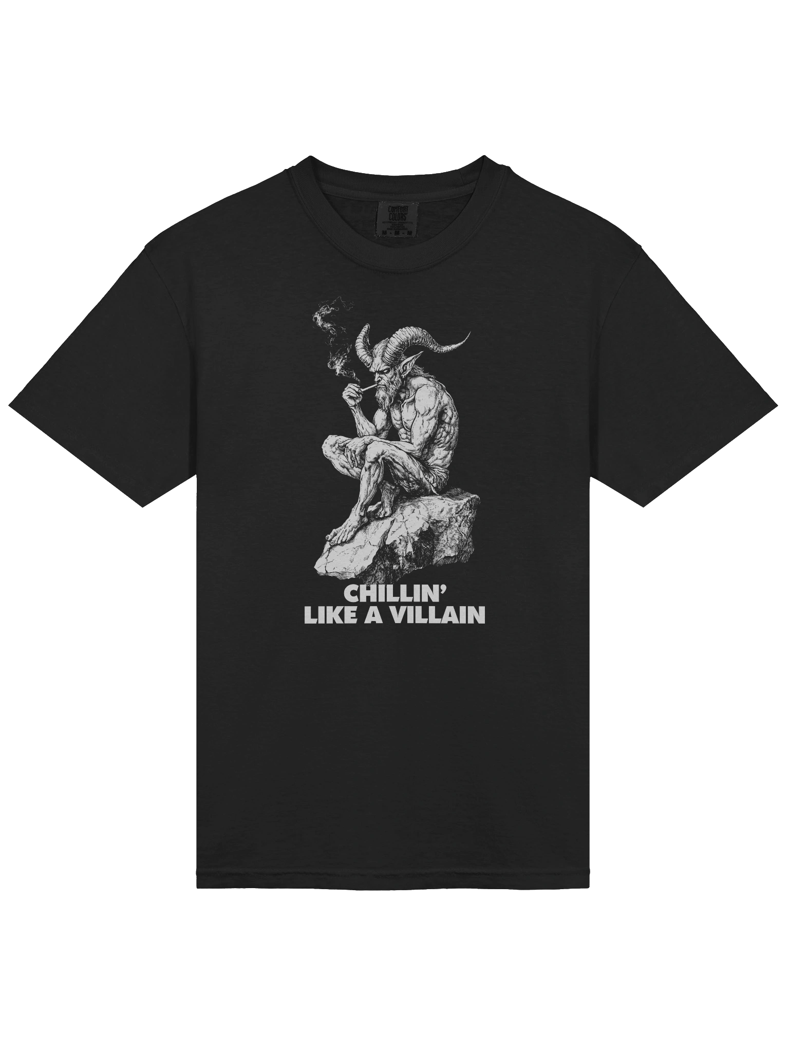 Chillin' Like A Villain - Smoking Devil Demon Satan T-Shirt product image (3)