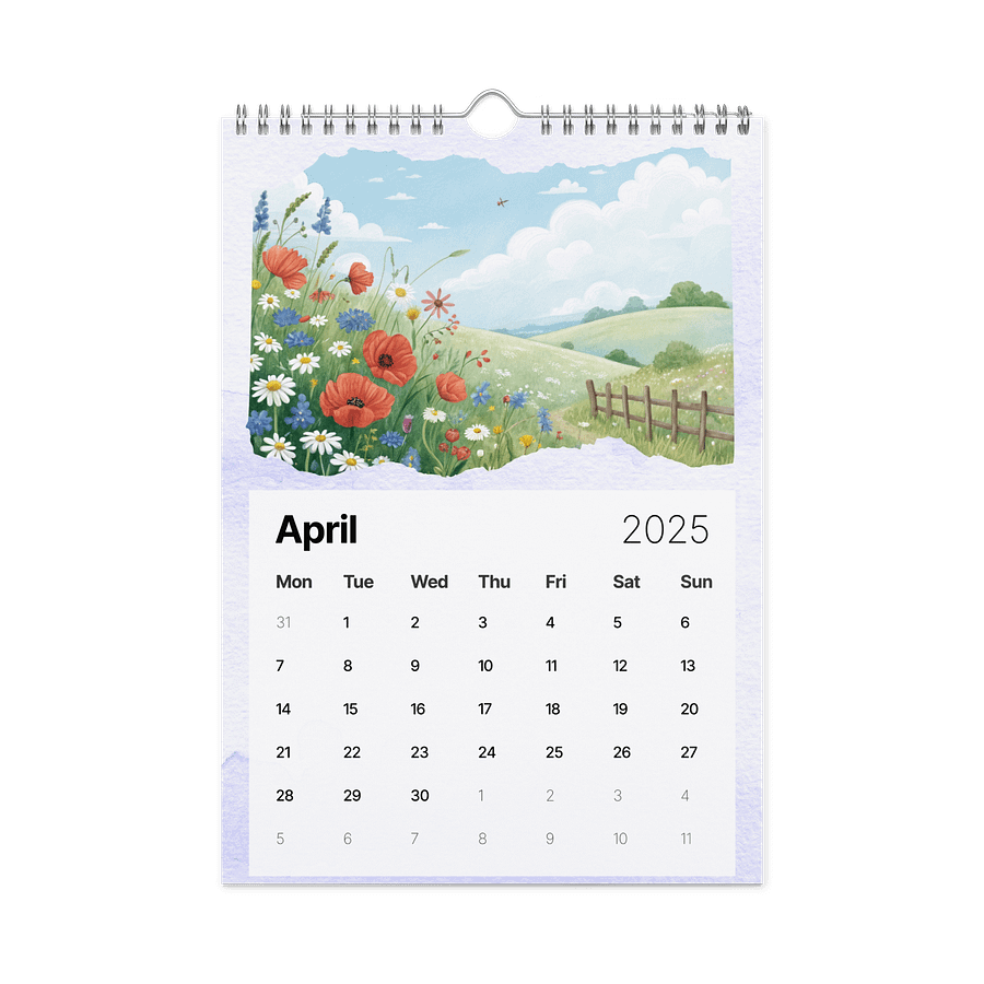 WATERCOLOR SEASONAL SCENES WALL CALENDAR 2026 product image (1)