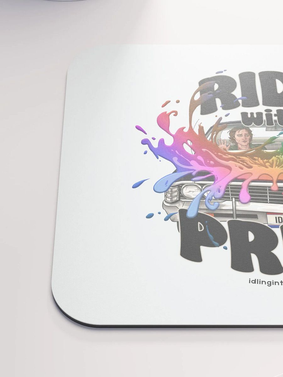 Ride with Pride Mousemat - White product image (6)