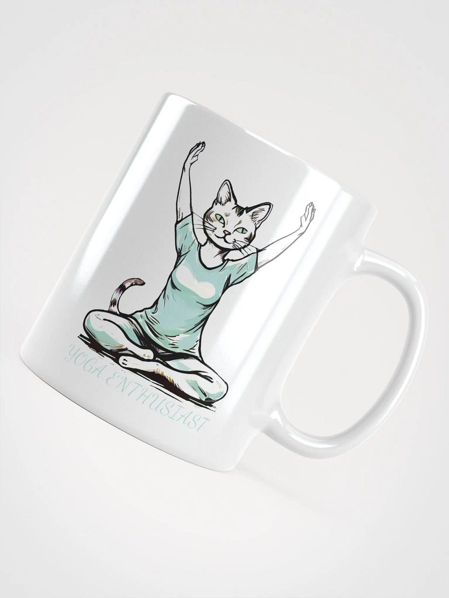 Funny Yoga Cat Mug for Yoga Enthusiasts - Cute Yoga Pose Cat Mug - Perfect Gift for Cat Lovers and Yoga Fans product image (4)