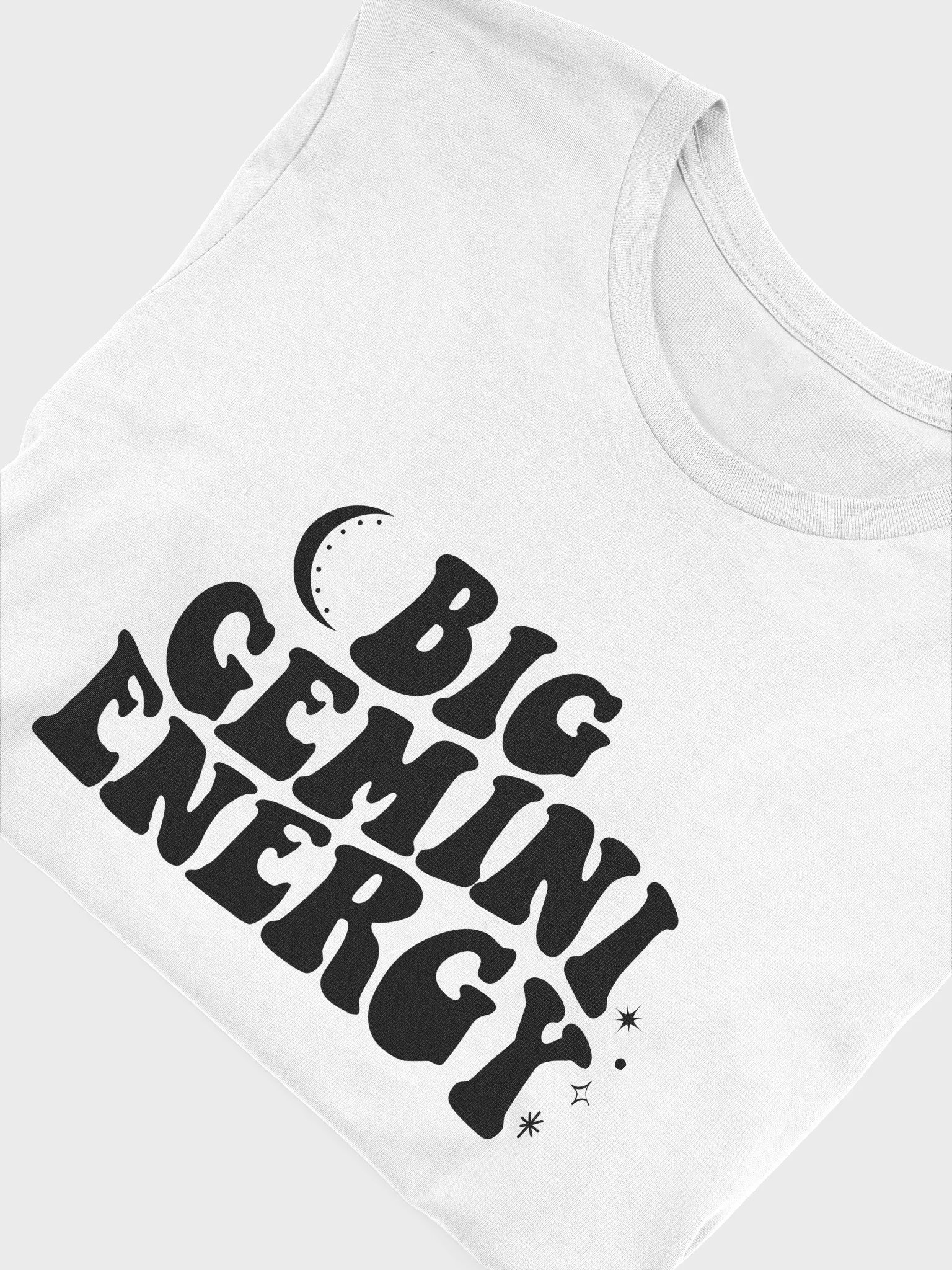 Big Gemini Energy T-Shirt (Black Logo) product image (7)