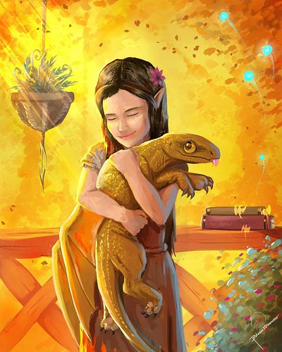 Contest Entry for Clip Studio Paint's: Fantasy Creature Illustration Contest
I just love dragons, books, magic, and nature so...
