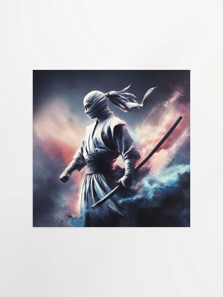 WHITE NINJA ART POSTER PRINT product image (1)