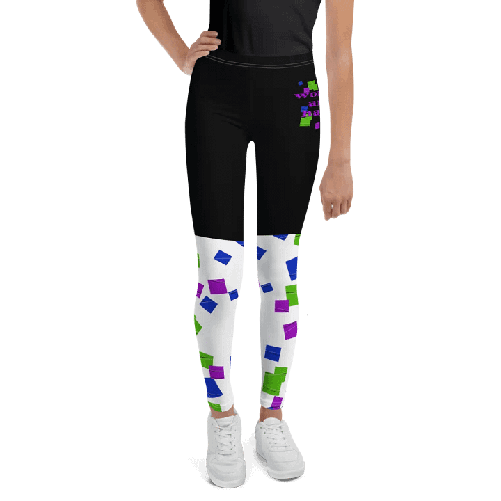 Glitchy Words are hard Vibes Youth Leggings product image (1)