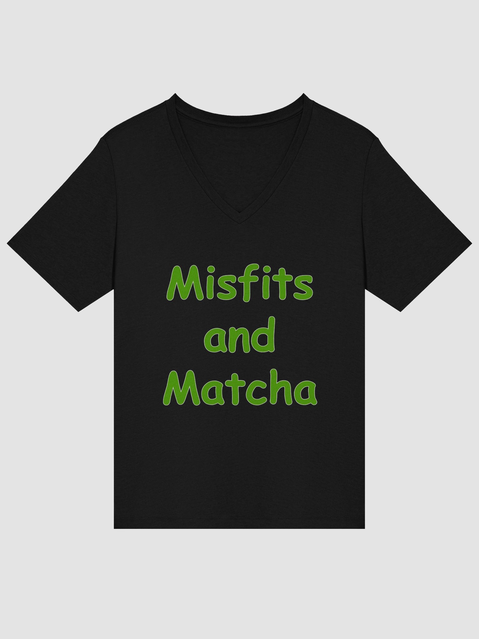 Women's Misfits and Matcha V Neck Tee Shirt product image (17)