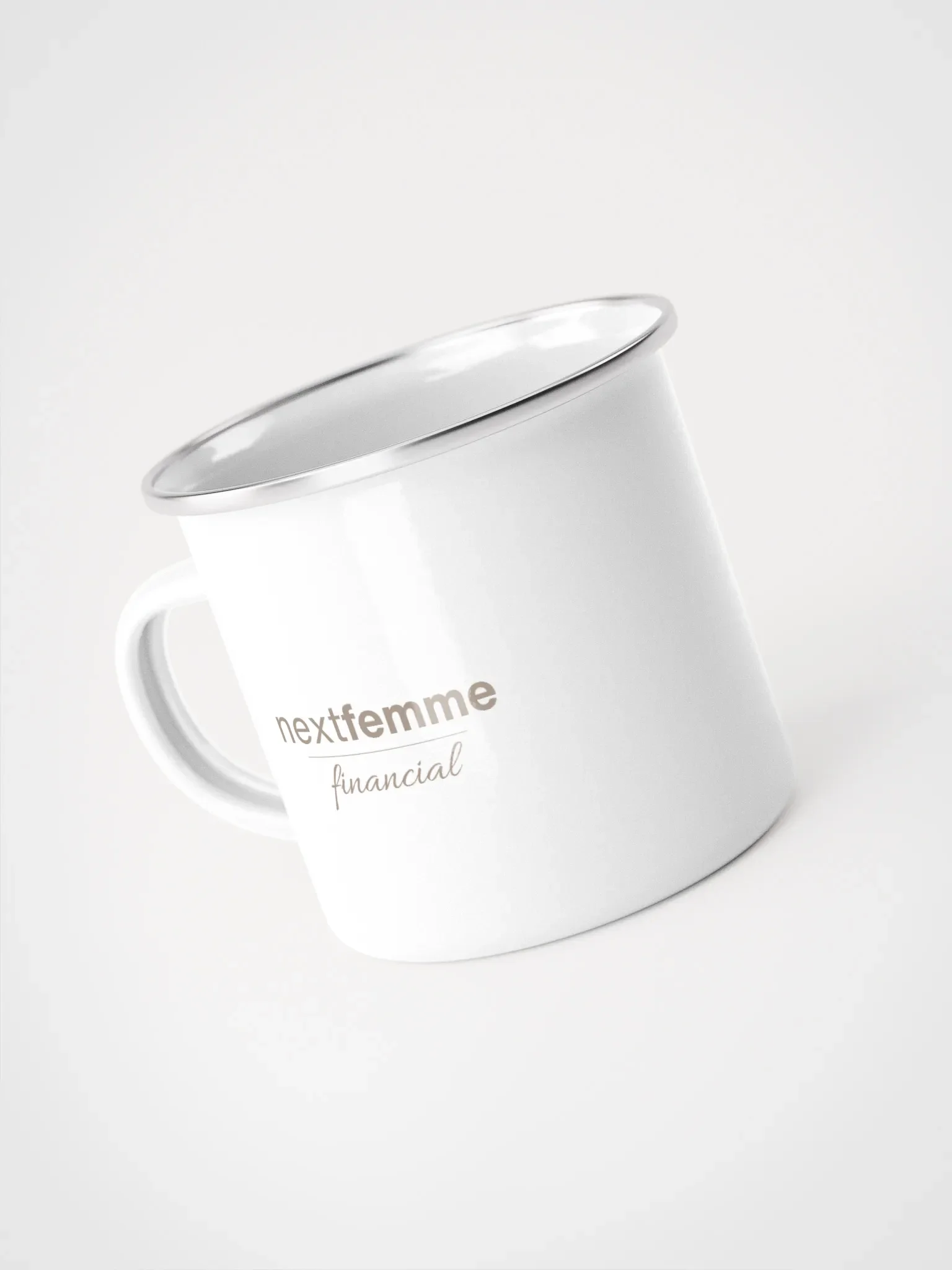 Wanderlust Enigma Enamel Mug with Taupe Logotype product image (4)