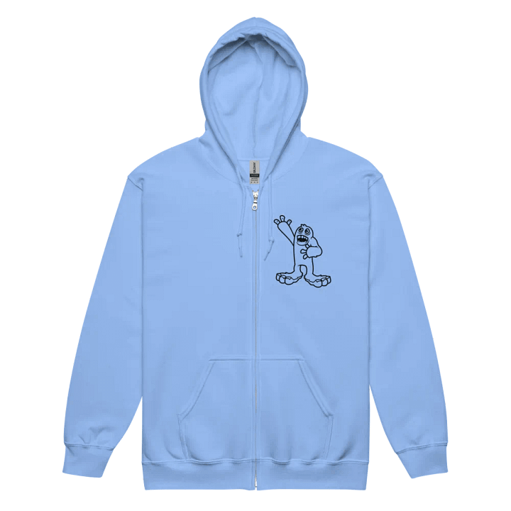 Mammott (Black on Light) Zip-up Hoodie product image (2)